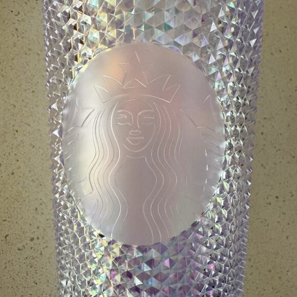 Starbucks 24 Oz Venti Iridescent Unicorn Studded Grid Tumbler 2021 With Straw - Picture 2 of 6